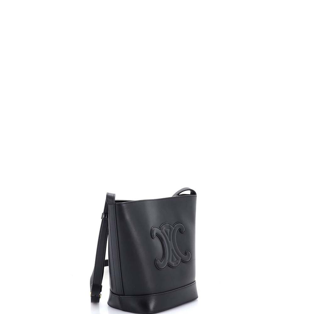 Celine Cuir Triomphe Bucket Bag Leather #203722C18B - Picture 2 of 9